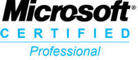 Microsoft Certified Professional badge.