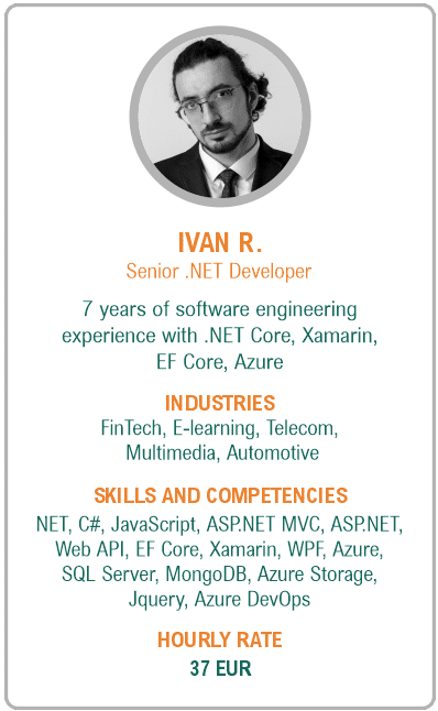 Image of senior .net developer resume - Ivan R.