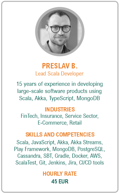 Image of lead scala developer resume - Preslav B.