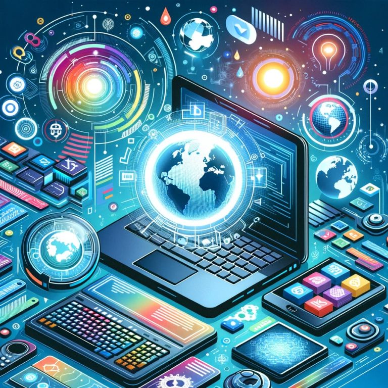 Vector image that combines numerous coding elements.