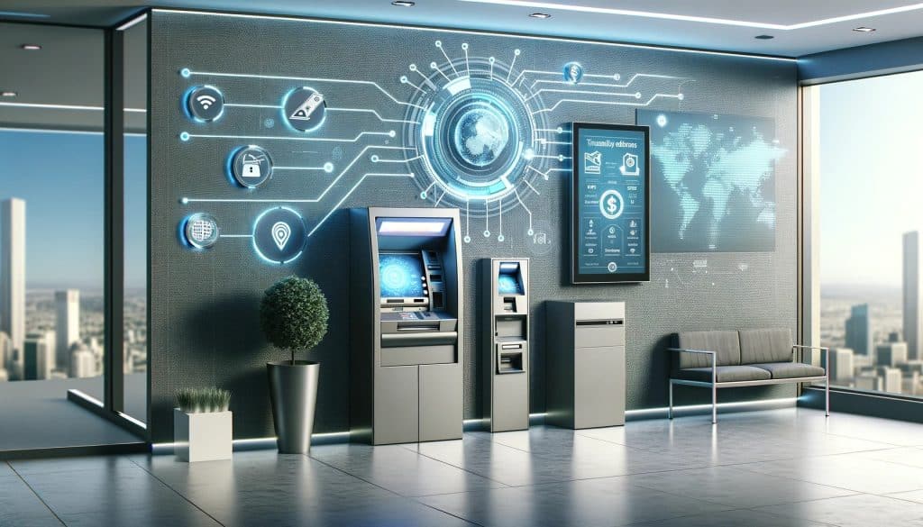 An IoT, high-tech ATM equipped with advanced sensors 