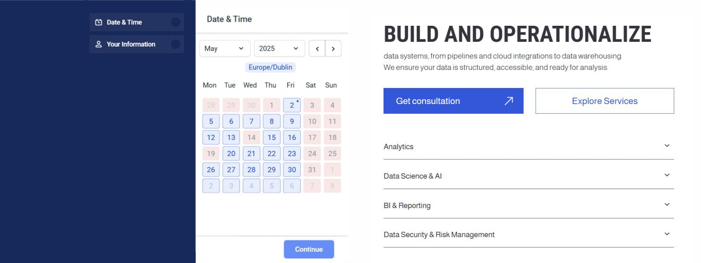 Web Development Services for AI & Data Company